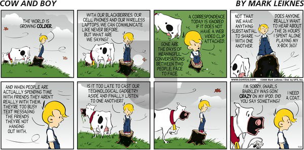 Cow and Boy Classics on Sunday October 1, 2006 Comic Strip