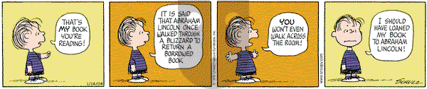 Peanuts on Wednesday January 14, 2004 Comic Strip