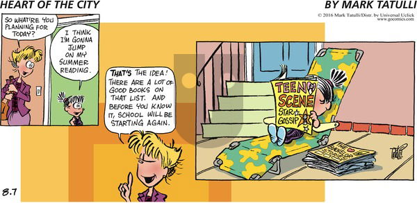 Heart of the City on Sunday August 7, 2016 Comic Strip