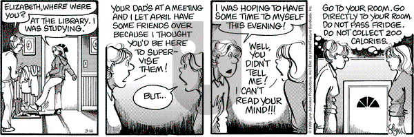 For Better or For Worse on Tuesday March 16, 1999 Comic Strip