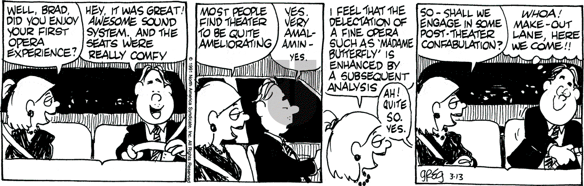 Luann - Wednesday March 13, 1991 Comic Strip