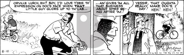 Alley Oop on Saturday August 10, 1974 Comic Strip