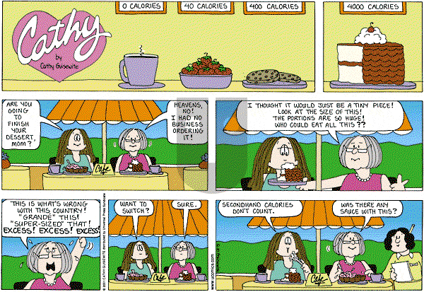 Cathy Classics - Sunday June 10, 2012 Comic Strip