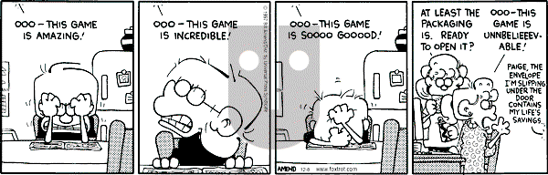 FoxTrot on Friday December 8, 2000 Comic Strip