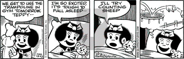 Nancy on Thursday February 13, 2003 Comic Strip