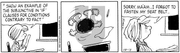 Peanuts on Tuesday October 13, 1992 Comic Strip