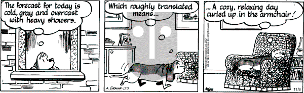 Fred Basset - Thursday November 8, 2001 Comic Strip