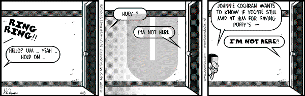 The Boondocks - Tuesday April 3, 2001 Comic Strip