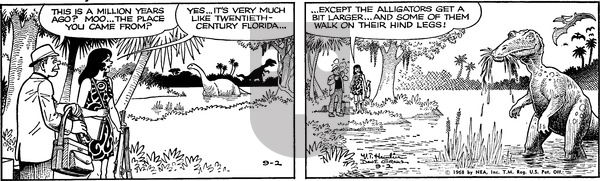 Alley Oop on Monday September 2, 1968 Comic Strip