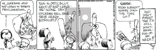 Non Sequitur on Friday March 22, 2002 Comic Strip