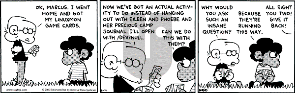 FoxTrot on Saturday November 11, 2000 Comic Strip