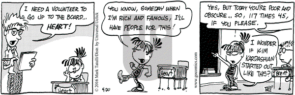 Heart of the City - Wednesday April 20, 2016 Comic Strip