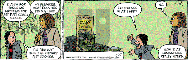 Cleats on Tuesday December 23, 2003 Comic Strip