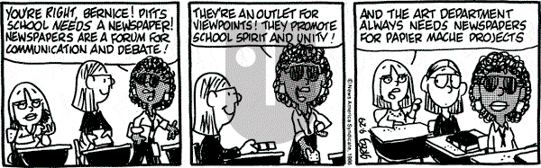 Luann on Monday September 29, 1986 Comic Strip