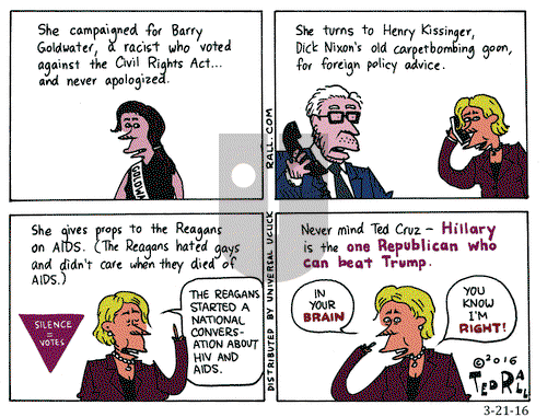 Ted Rall on Monday March 21, 2016 Comic Strip