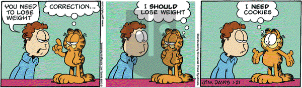 Garfield on Monday January 21, 2008 Comic Strip