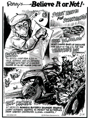 Ripley's Believe It or Not on Tuesday February 14, 2006 Comic Strip