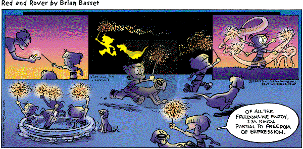 Red and Rover on Sunday July 4, 2004 Comic Strip