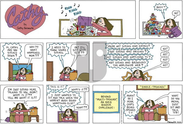 Cathy Classics on Sunday April 22, 2007 Comic Strip