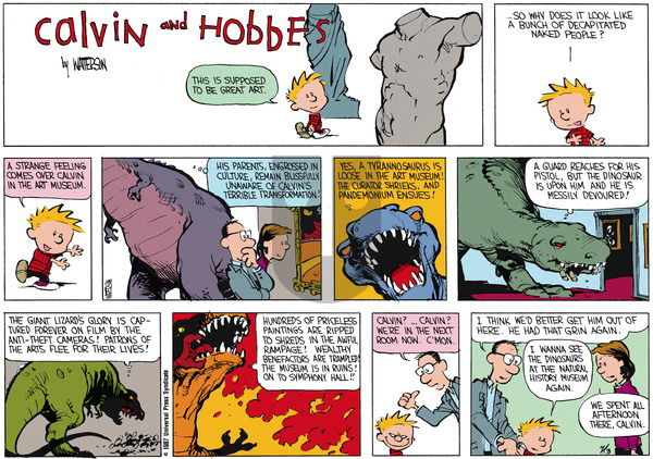 Calvin and Hobbes on Sunday May 17, 1987 Comic Strip