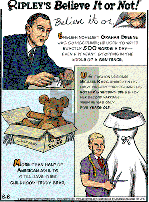 Ripley's Believe It or Not - Tuesday June 6, 2023 Comic Strip
