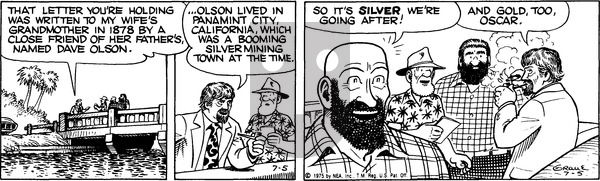 Alley Oop on Saturday July 5, 1975 Comic Strip