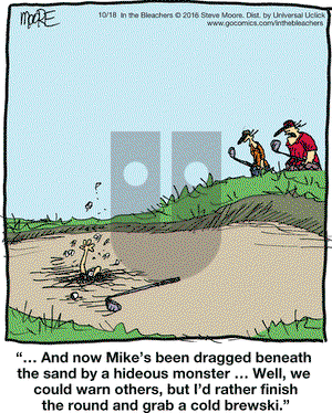 In the Bleachers on Tuesday October 18, 2016 Comic Strip