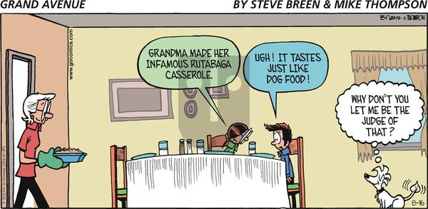 Grand Avenue on Sunday August 16, 2015 Comic Strip