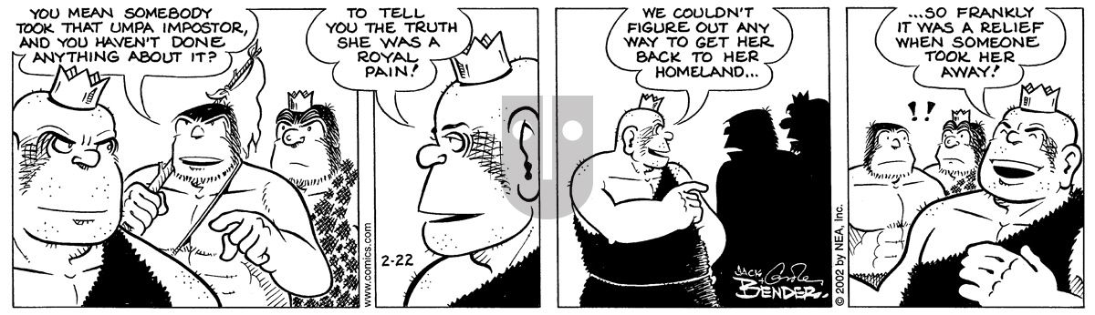 Alley Oop - Friday February 22, 2002 Comic Strip