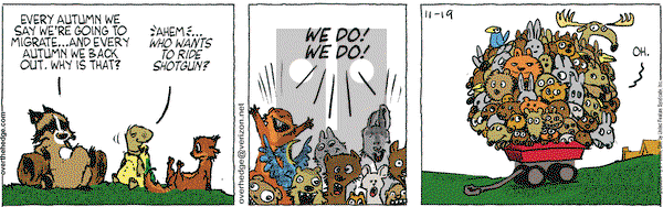 Over the Hedge on Wednesday November 19, 2008 Comic Strip
