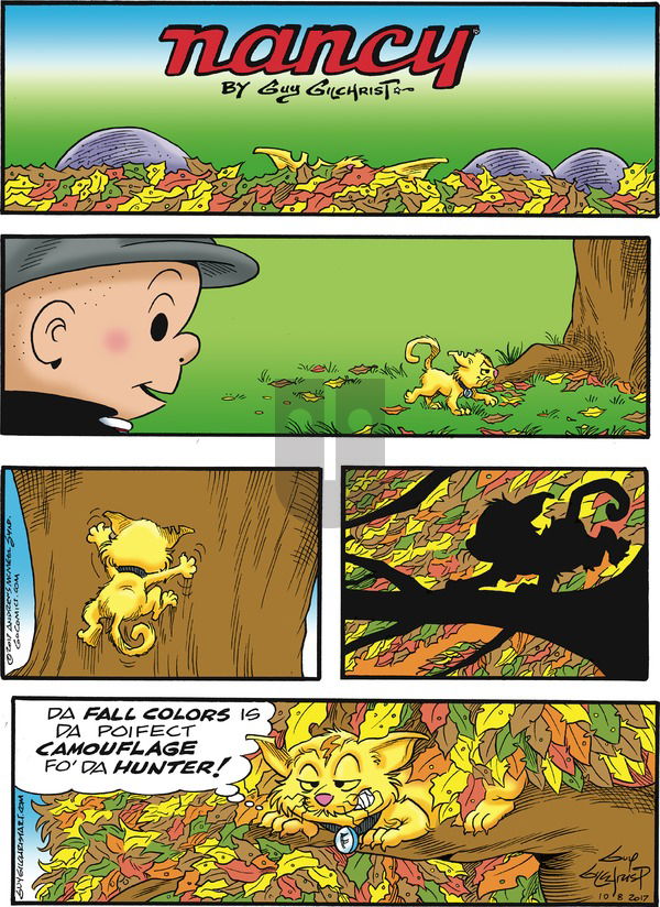 Nancy on Sunday October 8, 2017 Comic Strip