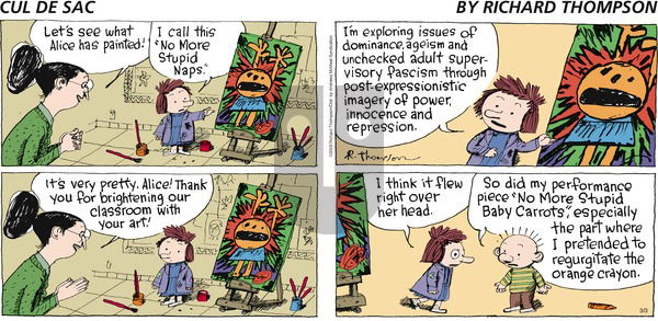 Cul de Sac on Sunday March 3, 2019 Comic Strip