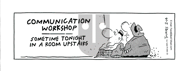 Frank and Ernest on Tuesday February 14, 1995 Comic Strip