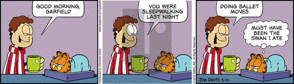 Garfield on Thursday March 14, 2013 Comic Strip