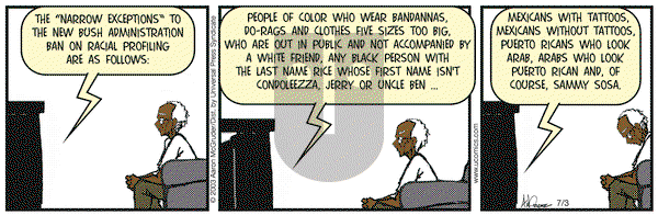 The Boondocks - Thursday July 3, 2003 Comic Strip
