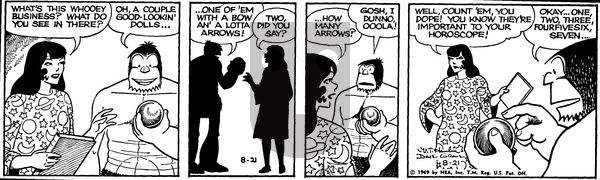 Alley Oop on Thursday August 21, 1969 Comic Strip