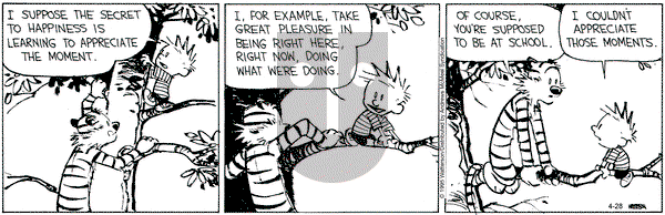 Calvin and Hobbes on Monday April 28, 2025 Comic Strip