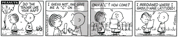 Peanuts on Thursday September 17, 1964 Comic Strip