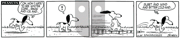 Peanuts on Thursday November 29, 1956 Comic Strip