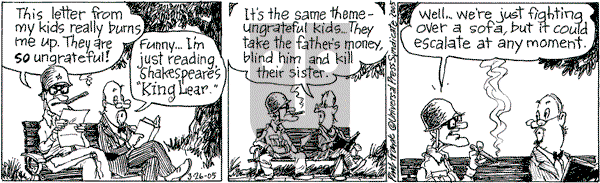 The Elderberries - Saturday March 26, 2005 Comic Strip