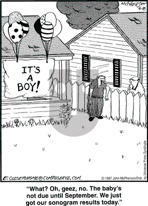 Close to Home - Friday April 18, 1997 Comic Strip