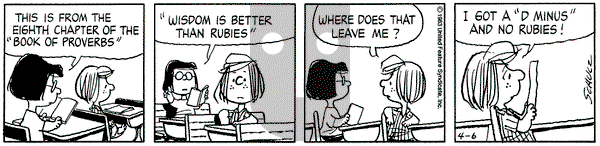Peanuts on Wednesday April 6, 1983 Comic Strip