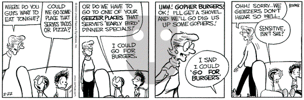 Grand Avenue on Saturday February 22, 2003 Comic Strip