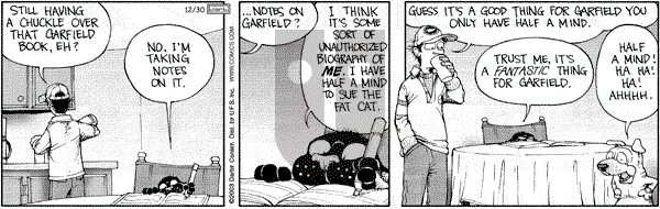 Get Fuzzy on Tuesday December 30, 2003 Comic Strip