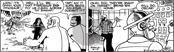 Alley Oop on Saturday June 5, 1976 Comic Strip