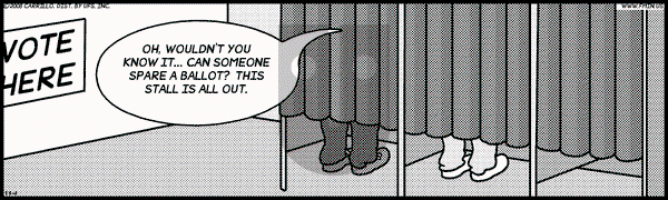 F Minus on Tuesday November 4, 2008 Comic Strip