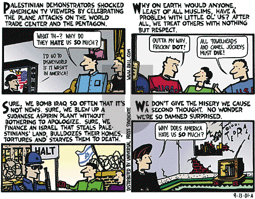 Ted Rall on Thursday September 13, 2001 Comic Strip