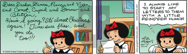 Nancy on Tuesday December 2, 2008 Comic Strip
