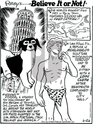Ripley's Believe It or Not on Tuesday June 26, 2001 Comic Strip