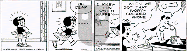 Nancy - Saturday April 2, 1955 Comic Strip